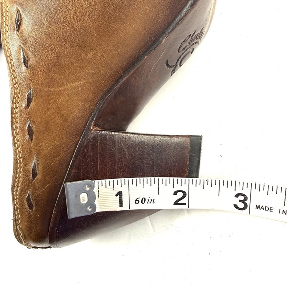 Charlie 1 Horse Mules 7 Brown Leather Distressed Slip On Western Shoes 37.5 - Picture 12 of 12